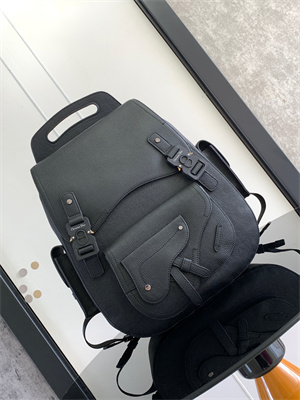 Di.or Maxi Gallop  Backpack Grained Calfskin Black
