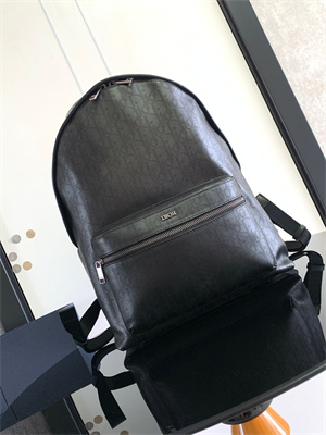 D*or backpack black oblique calfskin