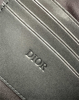 Di.or Pouch  Black Oblique Galary Calfskin