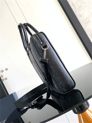 di.or lingot briefcase black cd Di*m*nd canvas and smooth calfskin