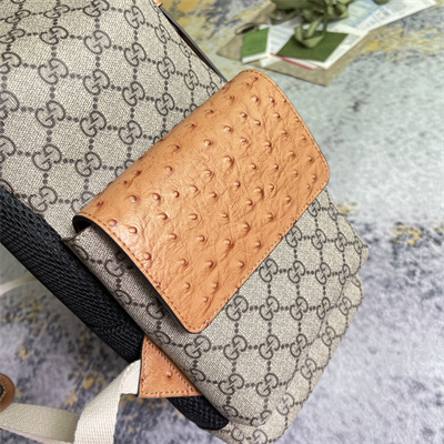 Gu.cci GG Backpack Ostrich With Double G 710859