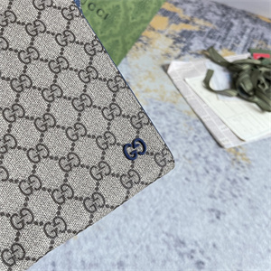 Gu.cci Pouch Canvas with GG Detail Blue 768255