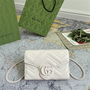 Gu.cci GG Marmont Mini  Bag White 474575