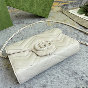 Gu.cci GG Marmont Mini  Bag White 474575