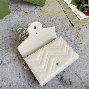 Gu.cci GG Marmont Mini  Bag White 474575