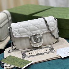 Gu.cci GG Marmont  Mini Bag White 476433