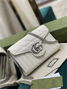 Gu.cci GG Marmont Mini  Bag White 474575