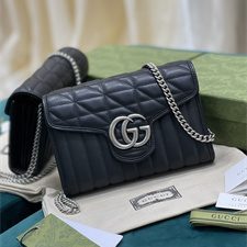 Gu.cci GG Marmont Mini  Bag Black 474575