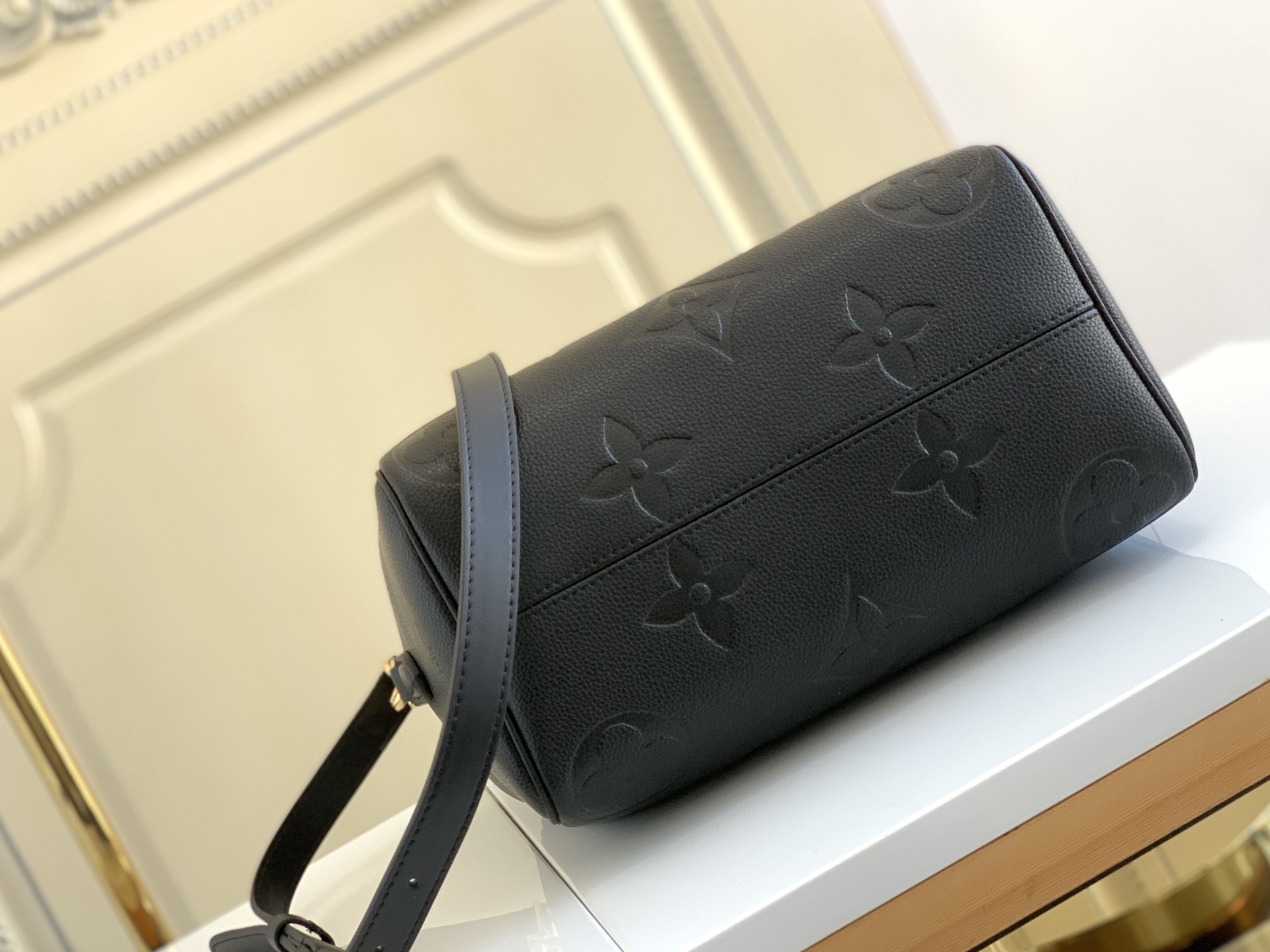 L.V Speedy Bandoulière 25 Monogram Empreinte  Black M58947