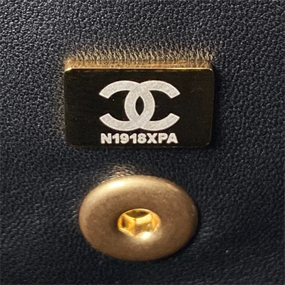 Cha.nel Mini Flap Bag Calfskin With Gold Ball Gold Tone Metal Black AS2615