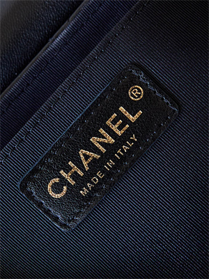 Cha.nel Flap Bag With Top Handle Lambskin Gold Tone Metal Black AS4569