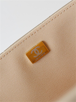 Cha.nel CF Airport Bag Calfskin Gold Tone Metal Gold AS4661