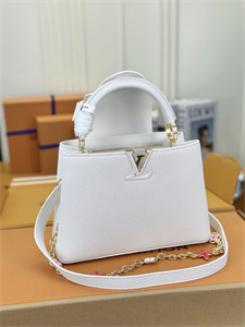 L.V Capucines BB Bag Taurillon Leather White M22375