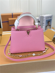 L.V Capucines BB Bag Taurillon Leather Sakura Pink M22375
