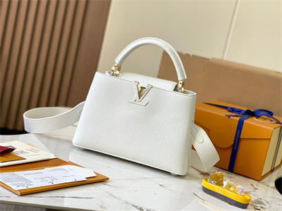 L.V Capucines BB Bag Taurillon Leather White M59434