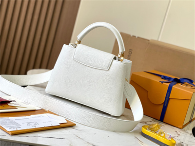 L.V Capucines BB Bag Taurillon Leather White M59434