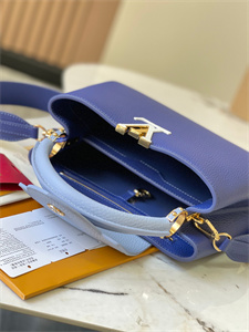 L.V Capucines BB Bag Taurillon Leather Royal Blue/Light Blue M59465