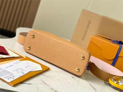 L.V Capucines BB Bag Taurillon Leather Beige/Pink M59465