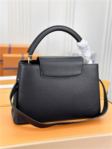 L.V Capucines MM Bag Taurillon  Leather Black M21798
