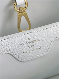 L.V Capucines MM Bag Taurillon Leather White M22375