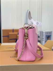 L.V Capucines MM Bag Taurillon Leather Sakura Pink M22375