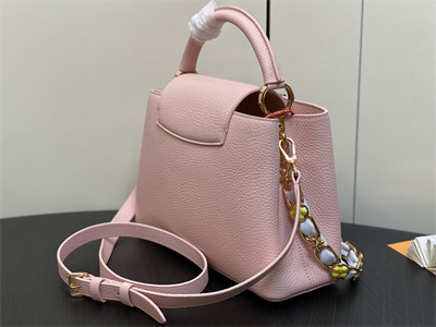 L.V Capucines MM Bag Taurillon Leather Pink M23363