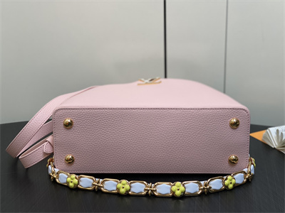 L.V Capucines MM Bag Taurillon Leather Pink M23363