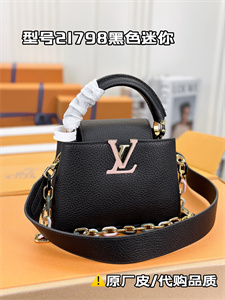 L.V Capucines Mini Bag Taurillon Leather Black M21798