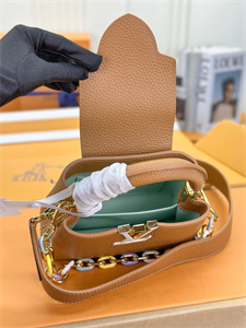 L.V Capucines Mini Bag Taurillon Leather Brown M21798