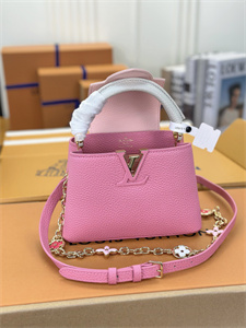 L.V Capucines Mini Bag Taurillon Leather Sakura Pink M22375