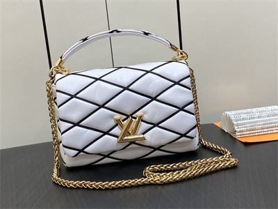 L.V  Go-14 MM Bag Lambskin White/Black M22890