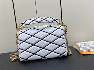 L.V  Go-14 MM Bag Lambskin White/Black M22890
