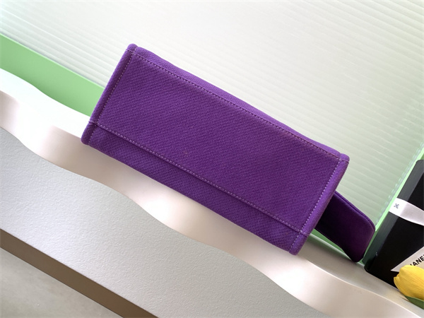 Ch*el deauville small shopping bag mixed fibers gold tone metal purple as3257