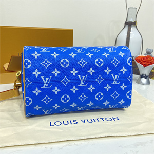 L.V Speedy P9 Bandoulière 25 Monogram Soft Calfskin Blue M24424