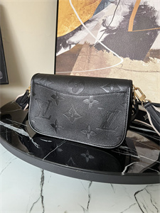 L.V Diane Bag Monogram Empreinte Cowhide Black M46386