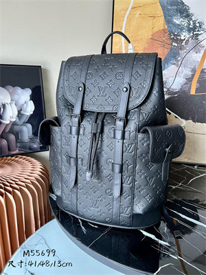 L.V Christopher MM Backpack Monogram Taurillon Leather Black M55699