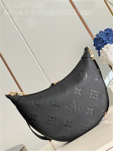 L.V Loop Hobo Bag Monogram Empreinte Cowhide Black M46725