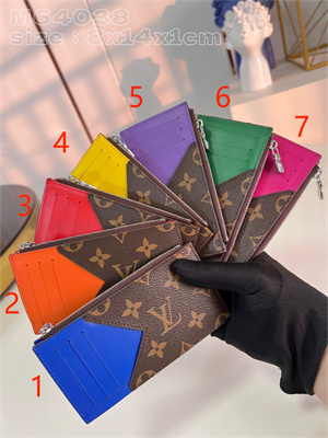 L.V Coin Card Holder Monogram Canvas M64038(7 Colors)