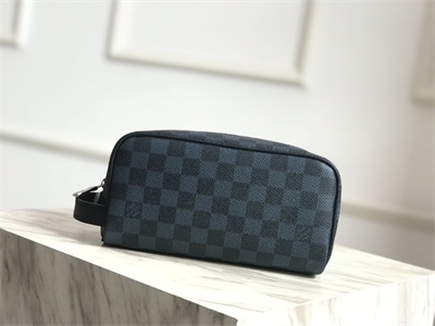 L.V Toilet Bag Damier Cobalt Canvas Navy/Black N50000