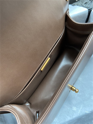 Cha.nel Medium Leboy Bag With Top Handle Python Leather Gold Metal A94804