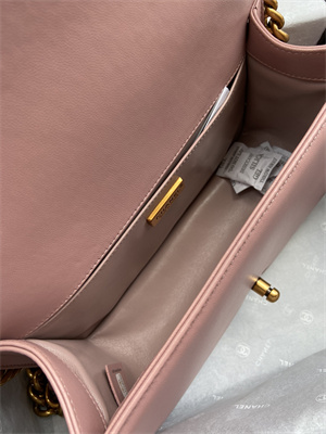 Cha.nel Medium Leboy Bag With Top Handle Python Leather Gold Metal A94804