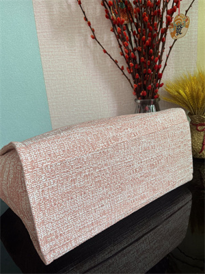 Cha.nel Deauville Large Shopping Bag Mixed Fibers Silver Tone Metal Pink A66941