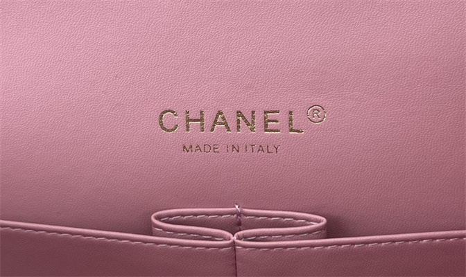 Cha.nel Medium Classic Flap Bag Tweed Gold Tone Metal Pink A01112