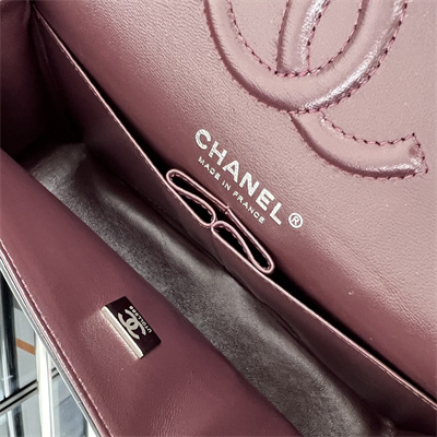 Cha.nel Small Classic Flap Bag Lambskin Silver Tone Metal Black 01117