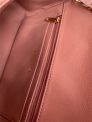 Cha.nel Mini Classic Flap Bag Grained Calfskin Gold Tone Metal Caramel 01116