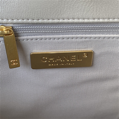 Cha.nel 19 Tote Bag Lambskin Grey AS3519