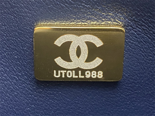 cha.nel mini flap bag with Di*m*nd top handle lambskin gold tone metal navy as4140