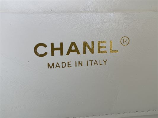 Cha.nel Backpack Grained Calfskin Gold Tone Metal White AS3332