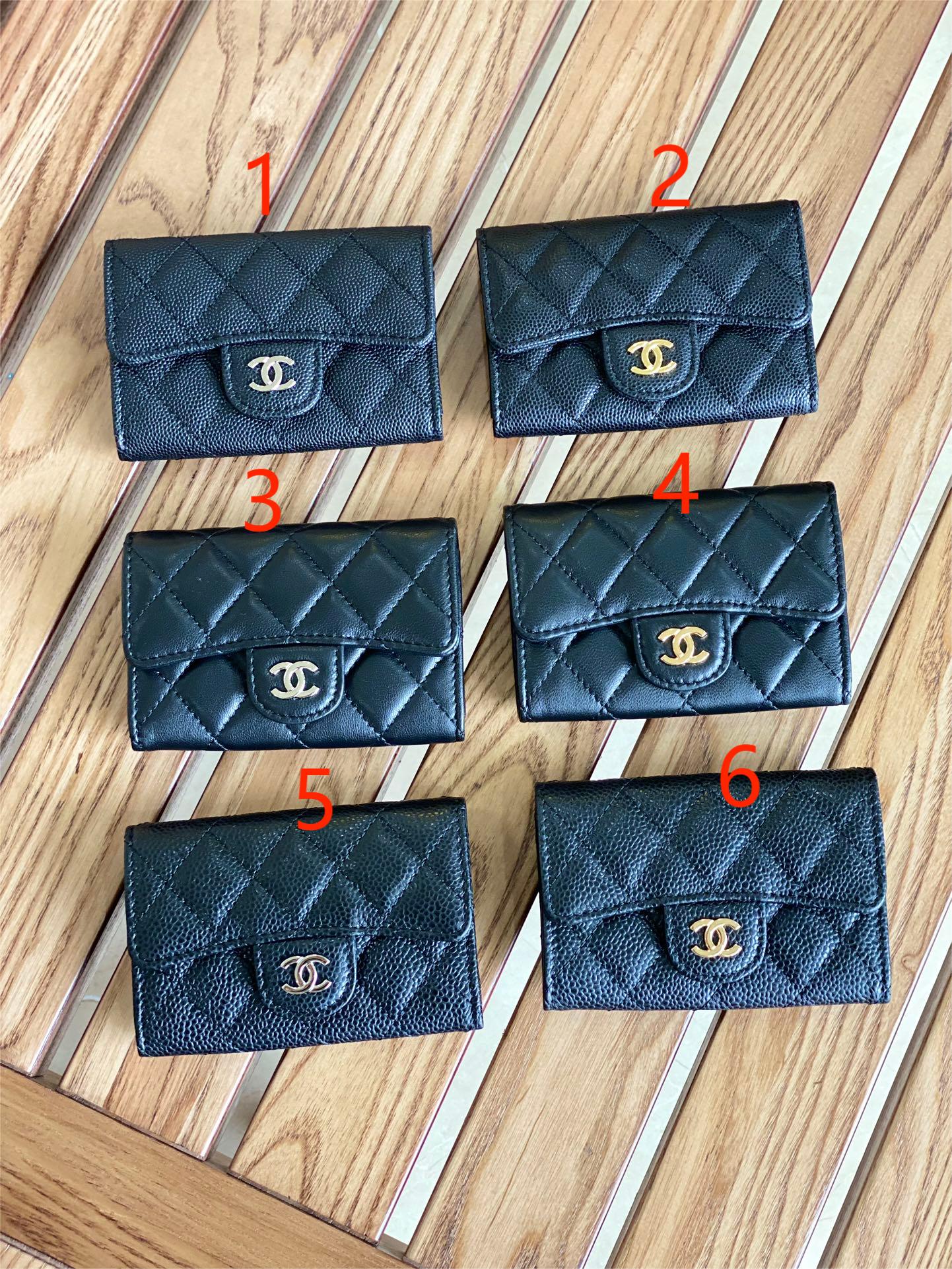 Cha.nel Classic Card Holder Lambskin/ Grained Calfskin Black A80799