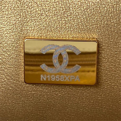 cha.nel S*per mini flap bag lambskin with ball gold tone metal lt blue as1786